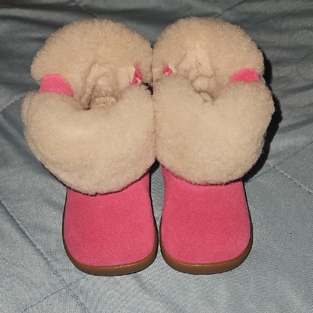 UGG Pink and Cream Kids Boots